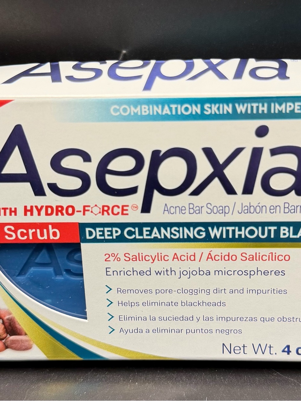 Blue Acne Bar Soap - 2% Salicylic Acid Deep Cleansing